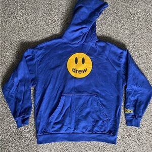 Justin Bieber Drew House Mascot Blue/Ink Hoodie Oversized Size L Gently Used